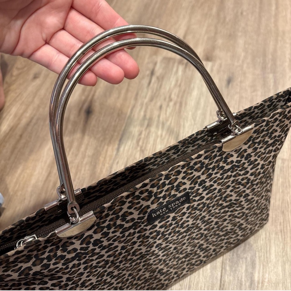 Vintage Kate Spade Animal Print Tote in Black and Brown - Picture 2 of 4
